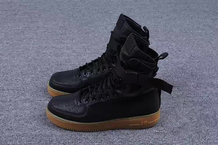 Nike Special Forces Air Force 1 Boots Black Gum Light Brown Men Shoes